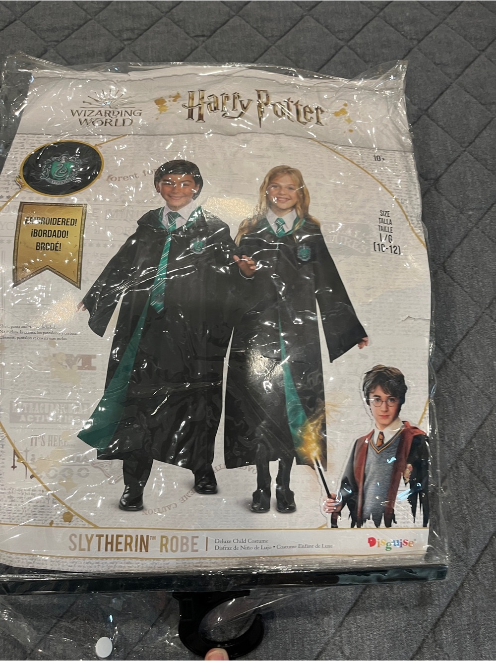 Warner Bros. Slytherin Kids Costume Robe - Black with Green Trim